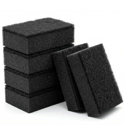 Taeku Natural Kitchen Sponge 6 Pack Heavy Duty Scrub Cellulose Sponge Premium Multifunction Eco Friendly Cleaning Sponges for Dishes (Dark)