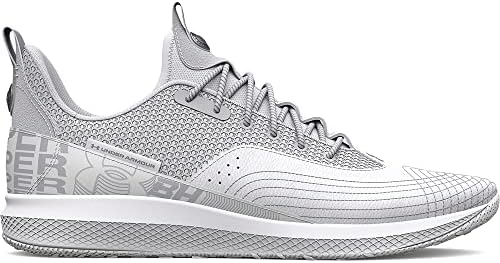 Under Armour Men's Harper 7 Low Turf Baseball Shoe, (100) White/White/Mod Gray, 7.5 | Image 3