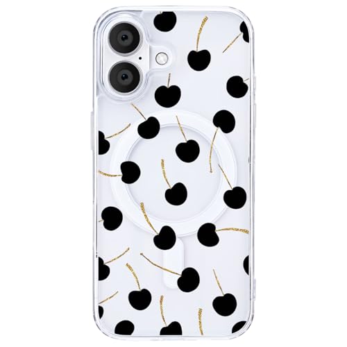 Coque iPhone 17 transparente cerise pour le quotidien