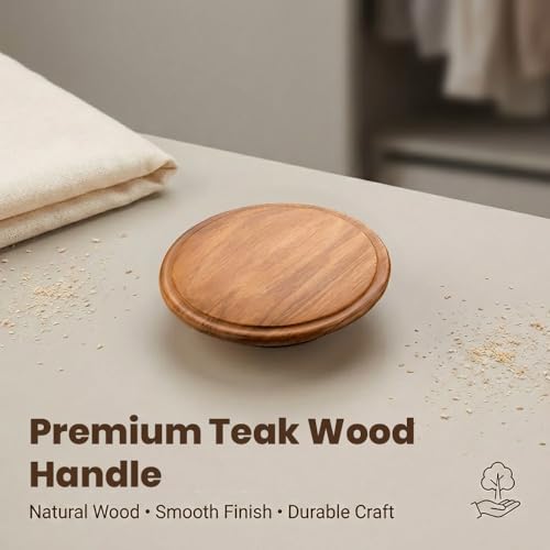 Image of Teak Wood Wardrobe Handle /Wardrobe Door Handle /Cabinet Handle /Modern Handle for Interior (8 Inch) Natural Wood Finish-| 3 Years Warranty |