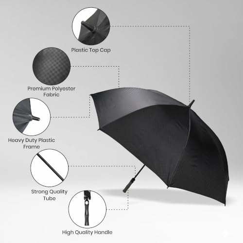 Image of Fendo 29-Inch Golf Umbrella for Men & Women | Windproof & Waterproof Straight Umbrellas | Auto Open Large Canopy Umbrella for Travel & Outdoor Use | Shehensha