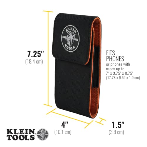 Klein Tools 55474 Phone Holder, XX-Large, Fits iPhone, Google, LG, Samsung Phones, With Magnetic Closure and Belt Clip by KLEIN TOOLS - Image 3