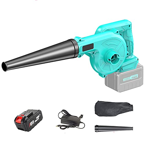 Aspirateur et Souffleurs de Feuilles électrique sans Fil avec Batterie et Chargeur, 150CFM portatifs aspirateur à Feuilles léger et sans Fil, Souffleur à Main pour l'entretien pelouse (1 Batterie)