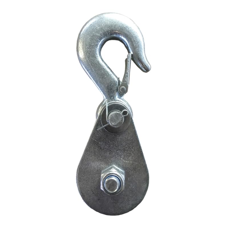 Ganchos giratorios, Rueda De Remolque Bloque Polea Elevación Con Gancho for Cabrestante, Plateado, for Envío Directo(1000 Kg)