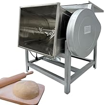 25KG/55LB Commercial Dough Mixer, 110V 2200W Spiral Kneading Machine with 90 Tilt Stainless Steel Bowl, Heavy Duty Electric Flour & Food Mixer for Bakery, Restaurant