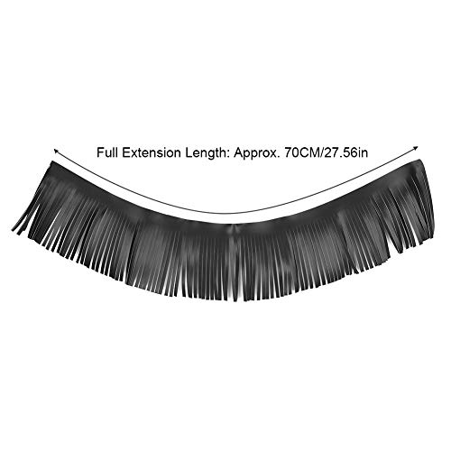Tassels para alforjas de motocicleta, 2 piezas, cuero artificial, estilo retro, montaje en pedales y alforjas, color negro, modelo KIMISSzngt8xi03u-01 miniatura 4