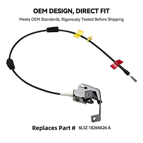 Image of SYERAL Door Latch Cable Passenger Side Rear Right 6L3Z-18264A26-A Compatible with Ford1997-2003 F-150,1997-1999 F-250 Extended Cab Rear Upper Door Latch Lock Cable Assembly