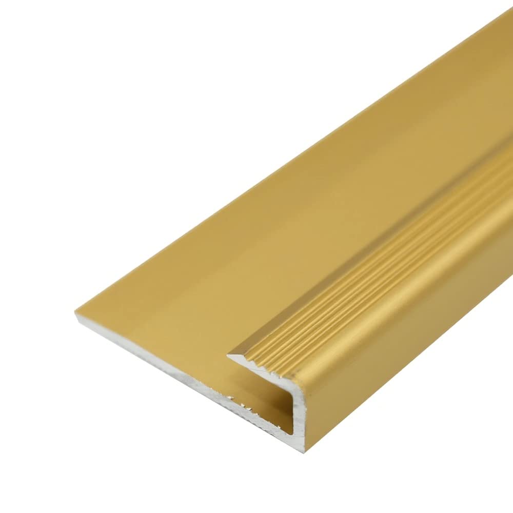 Cayrus Gold C63 Anodised Aluminium Lvt U Edging Profile Threshold For 5Mm Flooring - 0.9M