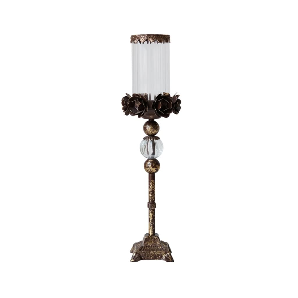 Bougeoir en forme de rose en verre TUSUOD idée cadeau décoration maison