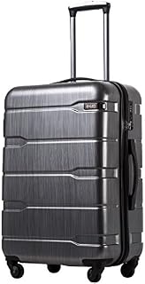 Coolife Luggage Expandable(only 28") Suitcase PC+ABS Spinner Built-In TSA lock 20in 24in 28in