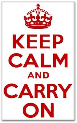 Keep Calm And Carry On Car Sticker Decal Phone Small 3"