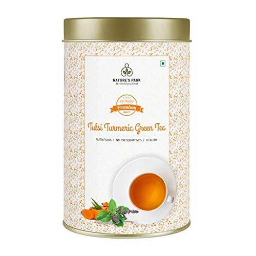 Image of Nature's Park Tulsi Turmeric Green Tea, 100 Gm