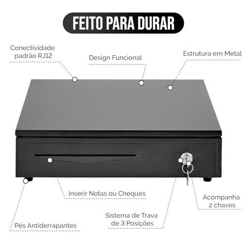 HOLTTER Gaveta Dinheiro Automática E Manual Abertura Na Chave Bandeja De Dinheiro Caixa Registradora