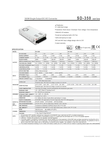 Alimentation 12V SD-350D-12 convertisseur CC-CC pour installations - 3