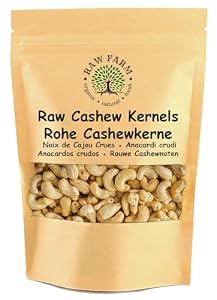 Raw Farm - Rohe Cashewkerne, Ganze Nüsse, glutenfrei, sojafrei 1kg