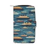 Cruises Pattern Fashion Wallet Credit Card Holders Large Wristlet Handheld Coin Pockets