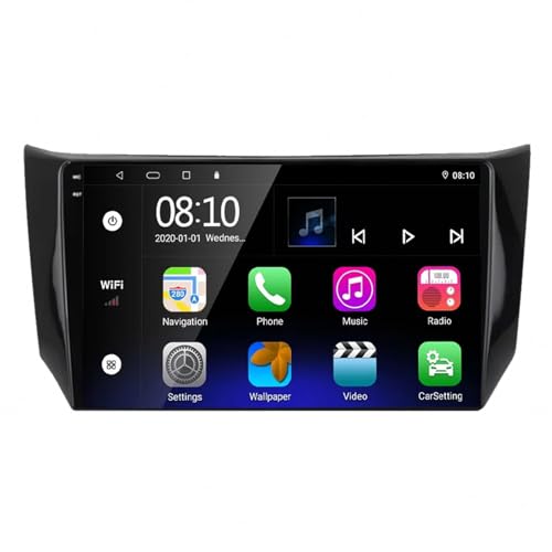 Radio Coche con Bluetooth y Mirror Link para Nissan Sentra 12 con Comandos Al Volante y EQ