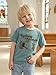 Christian Easter Shirt Toddler Boy Retro The Stone was Rolled Away T-Shirt Kid Religious Rock Band Tee Jesus Faith Top(Grayish Green,6-7 Years(130))