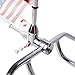 2 Pack Motorcycle Flag Pole Fold Down 90° with American Flag and Pow-mia Flag 6.7'' x 10.2'' Flag Pole Holder Bracket Fit for 1/2'' Tubular Luggage Rack For Harley Touring Spring Honda Goldwing etc