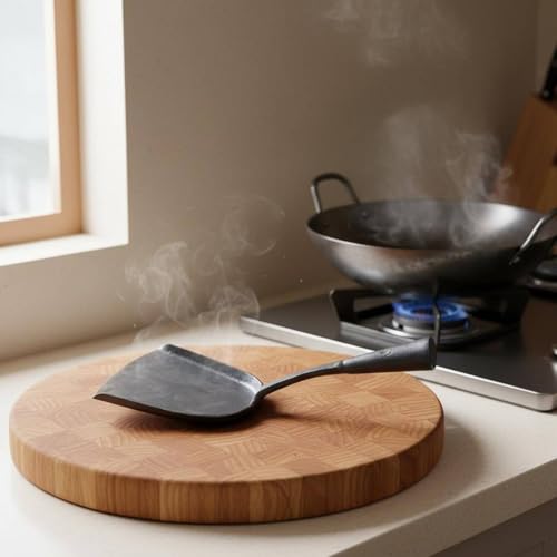 Wok predolo con cabeza forjada a mano 30 cm miniatura 2