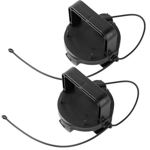 TonGass 3 RV Sewer Valve Cap with Handle Easy-Grip Waste Valve Cap for RV Camper & Travel Trailer Secure Seal Leak Prevention Easy to Install & Use - Black 2-Pack