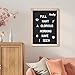 Felt Letter Board with 402 Letters, Numbers & Symbols - 12 x 16 inch Large Changeable Message Board with Wooden Frame Wall Mount Hook, 2 Canvas Bags, Wood Stand (Black)