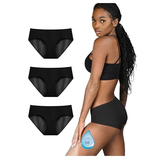 TIICHOO Period Underwear, Heavy Bleeding for Women and Girls, Soft Comfortable Period Briefs for Women