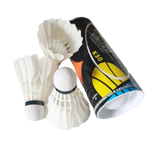 Balones de bádminton con plumas, 3 unidades, accesorios deportivos de plumas de pato, duraderos y de alta velocidad con vuelo estable, equipo de ejercicios de bádminton para estudiantes