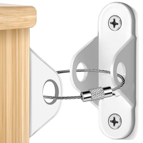 Anclajes para muebles y correas de seguridad antivuelco en color blanco juego de 6 piezas