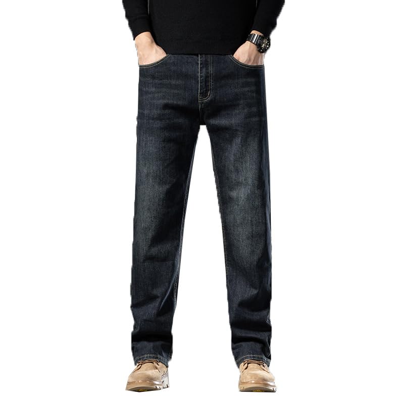 Men's Denim Retro Spring and Autumn Loose Wide-Leg Straight-Leg Pants3