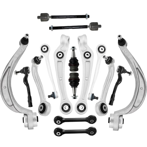 Safety Recall 42L1 / Rear Axle Trailing Arm Lock Nut - 2020-2021 Audi 6 Ironants Front Control Arm Kit Compatible with Audi 2011 A4 & A4 Quattro A5 & A5 Quattro S4 Suspension Kit With Ball Joint Sway Bar Link Outer Inner Tie Rod End