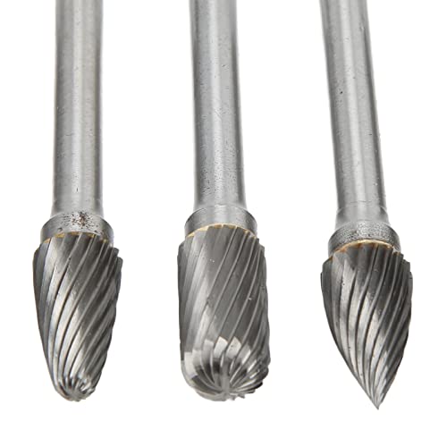 Set de 5 fresas de carburo de tungsteno, corte simple, 6x10 mm miniatura 7