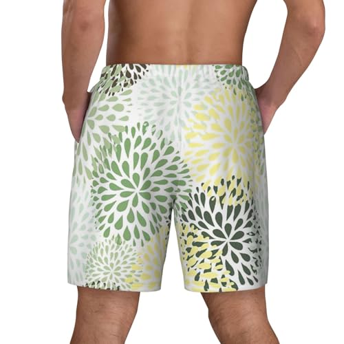 Petals Garden Leavesshort Swim Trunks with Waist Rope and Two Side Pockets Beach Shorts Bathing Suits for Men4