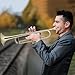 Aileen Lexington Standard Gold Bb Student Model Trumpet Includes Hard Case, Cleaning Rod and Cloth, Gloves