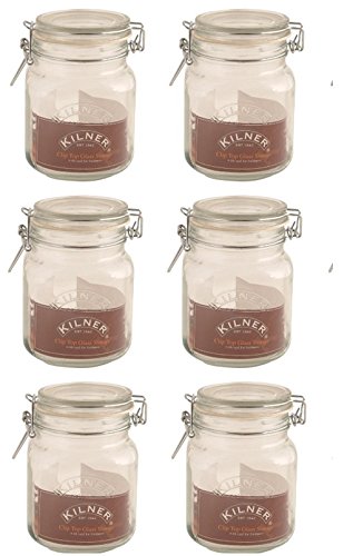 6 x Kilner 1.5lt Square Clip Top Jars