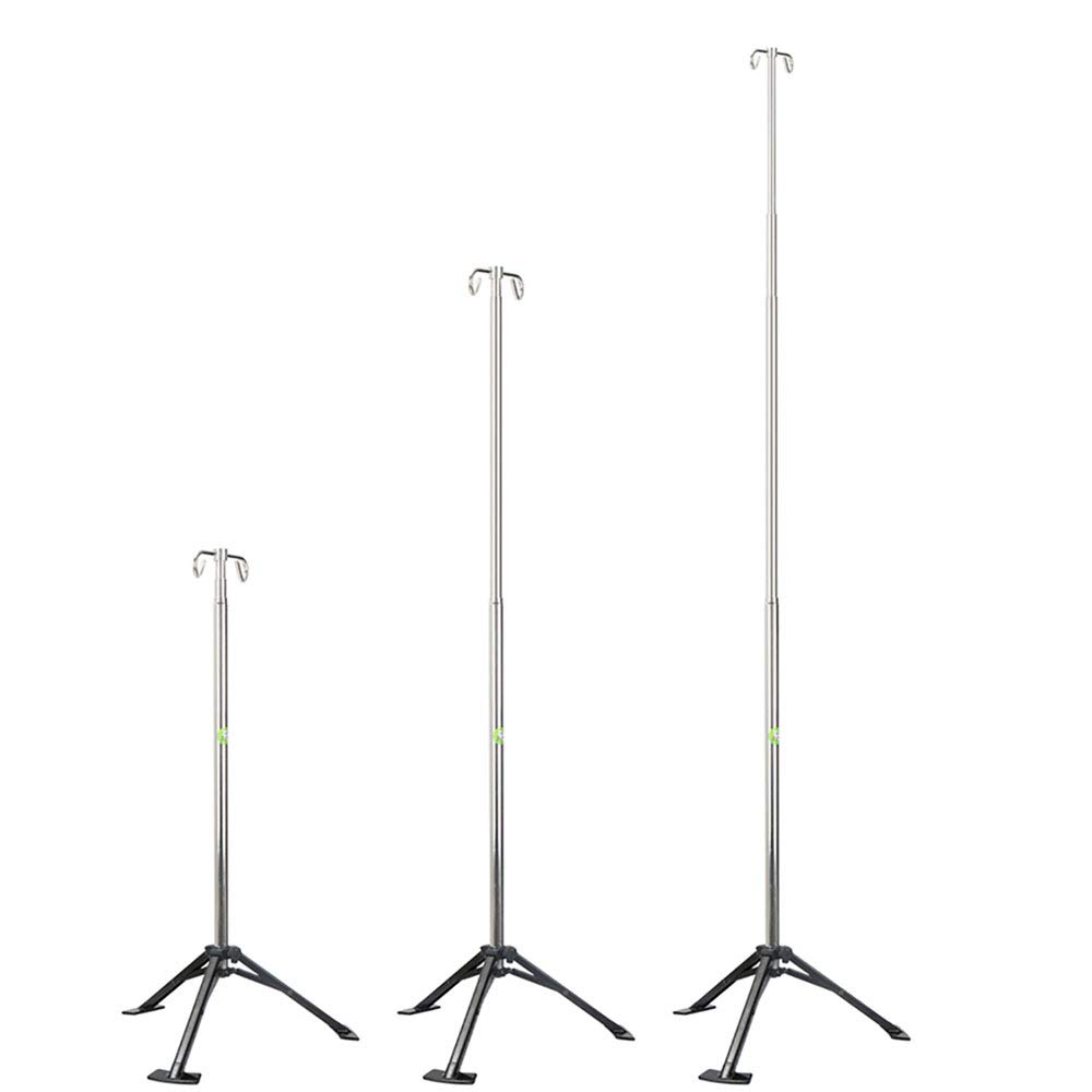 Klappbarer Infusionsständer, Tropfständer, höhenverstellbar, tragbar, Edelstahl-Infusionsständer für Klinik oder Zuhause, einfach zu montieren