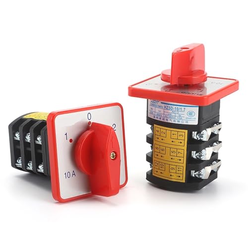 1 Pz HZ5D-10/1.7 10 A 1.7 Kw M05 M06 Motore A Induzione Reversibile A Due Tensioni E Tre Poli Interruttore Di Trasferimento Universale A Camme(10A 1.7 M05 Green)