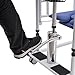 Hydraulic Patient Lift Transfer Chair for Home, 330.7 Lbs Transfer Nursing Chair Lifter Wheelchair Patient Lift for Car, Aid for Elderly 180° Split Seat Cushion Bathroom Bedside Commode (Blue)