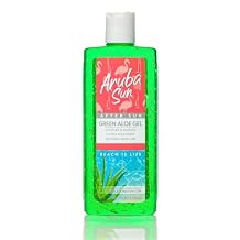 After Sun Cooling Aloe Vera Green Gel, 8 oz, Infused with Vitamin E & Tea Tree Oil to Soothe, Calm & Hydrate your Sunburn