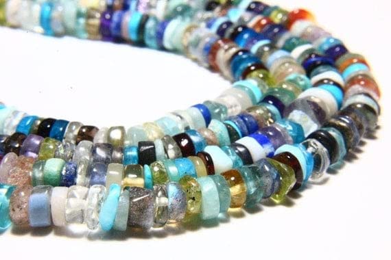 Perles Heishi multicolores en pierres naturelles pour créer vos bijoux d'été personnalisés