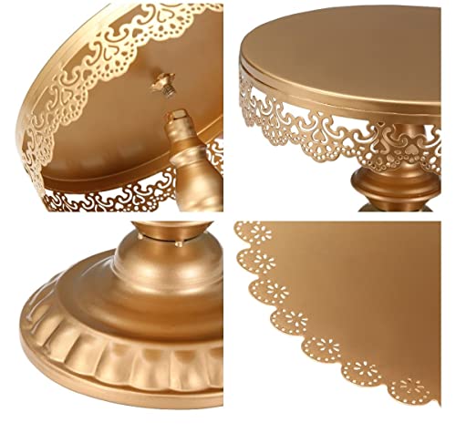 Set Of 6 Pcs Iron Cake Stand And Pastry Trays Cupcake Holder Fruits Dessert Display Plate Table Decoration For Baby Shower Wedding Birthday Party Celebration (6 Pcs Gold) #TOP3