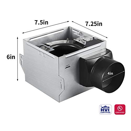 Tech Drive TD-BF-04 Very-Quiet 80 Cfm, 1.5 Sone No Attic Access Needed Installation Bathroom Ventilation And Exhaust Fan thumb #7