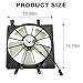 Engine Radiator Cooling Fan Assembly Replacement for Honda Civic 2001-2005 HO3115115 620-219 9599445 FA70118 Right Side Black