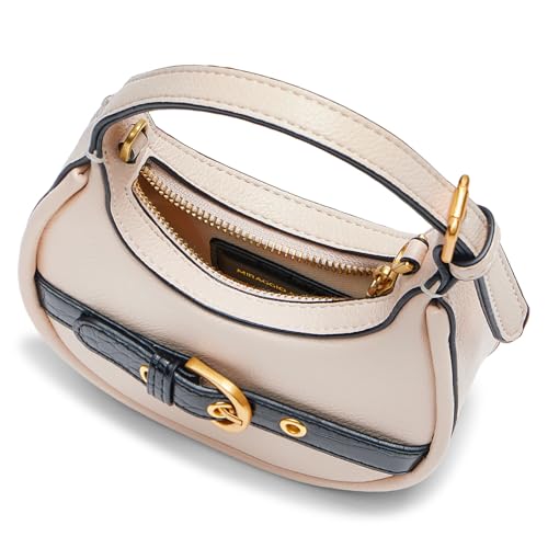 Image of Miraggio Celeste Mini Top Handle Crossbody Sling Bag With Detachable Chain Strap | Half Moon Shaped Bag | Gift For Women