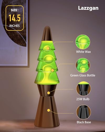 Image of Christmas Tree Liquid Motion Lamps - 14.5 Inch Black Large Christmas Tree Night Lights Table Lamp for Adults Kids, Mood Lighting Home Decor Christmas Unique Gifts