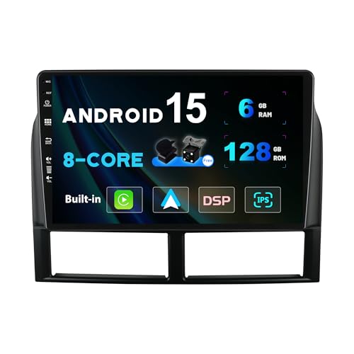 SXAUTO Android 15 - [6G+128G] - IPS Autoradio pour Jeep Grand Cherokee WJ (1998-2004) - sans Fil Carplay/Android Auto/DSP - Caméra + MIC - 9 Pouce 2 Din - Dab...