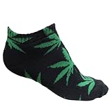 plantlife Sneaker Socken Halbsocken Hanf Unisex, universelle Größe*in verschiedenen Farben erhältlich., Schwarz/Grün, Einheitsgröße
