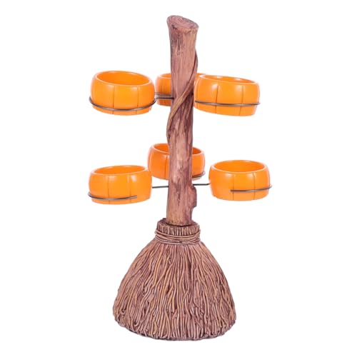 PRETYZOOM 1set Halloween Snack Shelf Unique Pumpkin-shaped Snack Bowl Holder for Halloween Parties Cup for Crackers Fruits and Desserts Easy to Clean and Compact Design