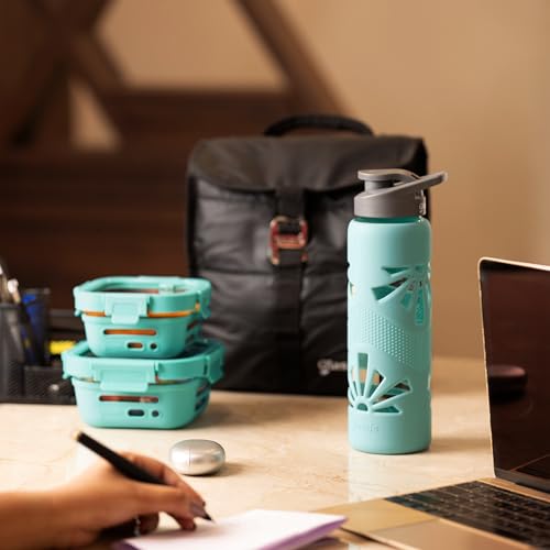 Image of GLASAFE Glass Lunch Kit (Mellow Mist, Snack Kit)
