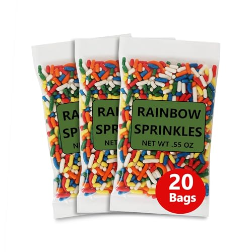 Rainbow Sprinkles in Individual Portion Packets - Ready-to-Use Colorful Sprinkles